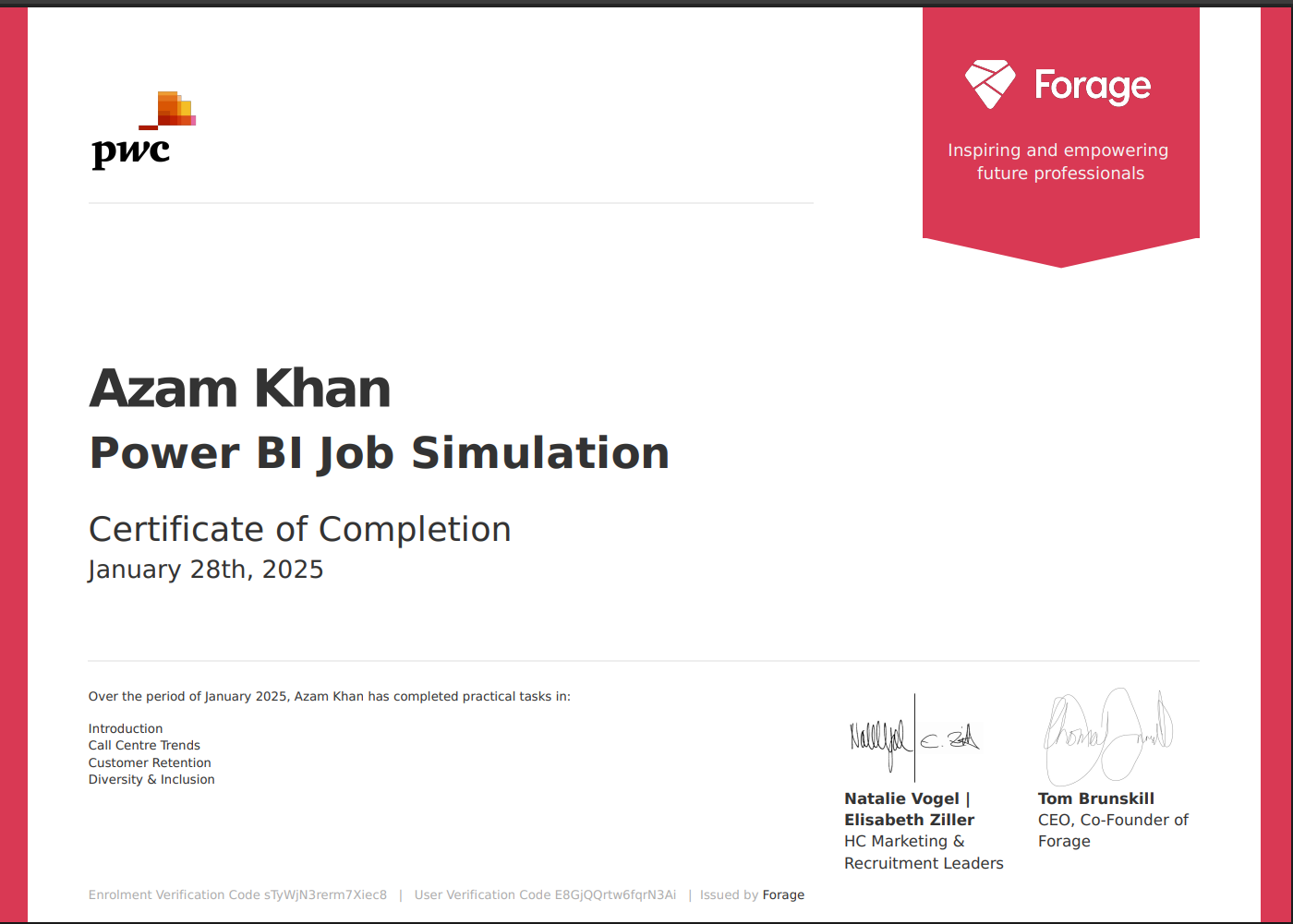 PwC Power BI Certification